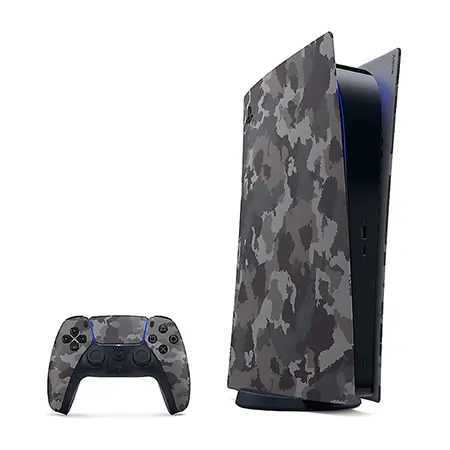 PlayStation 5 Console Cover Gray Camouflage